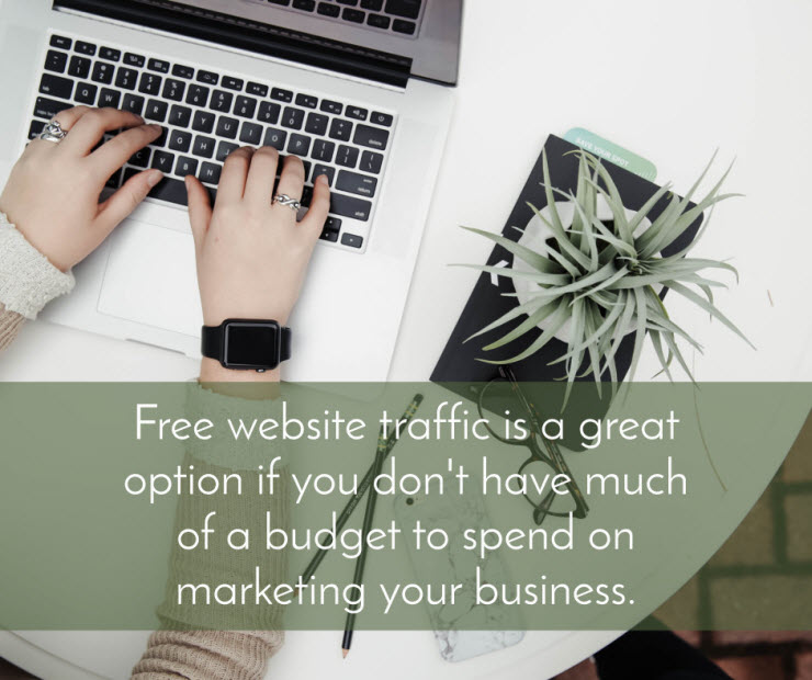 Free web traffic is a great option if you don't have much of a budget